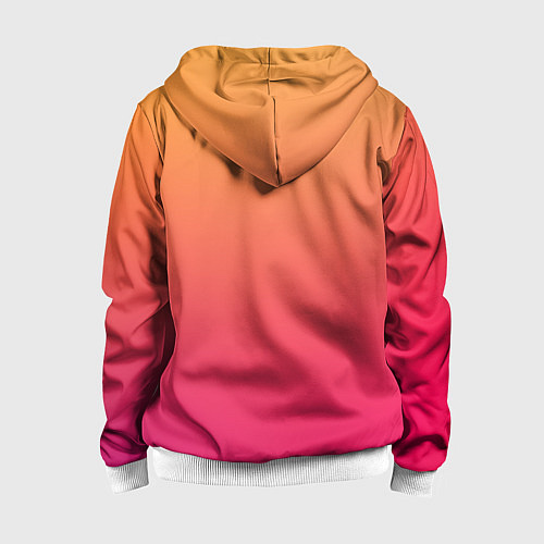 Детская толстовка на молнии Color orange pink / 3D-Белый – фото 2