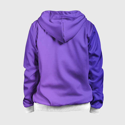 Детская толстовка на молнии Color purple gradient / 3D-Белый – фото 2