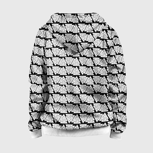 Детская толстовка на молнии Символы валькнут как защитная кольчуга / 3D-Белый – фото 2