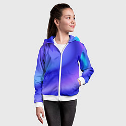 Толстовка на молнии детская The color is multicolored, цвет: 3D-белый — фото 2