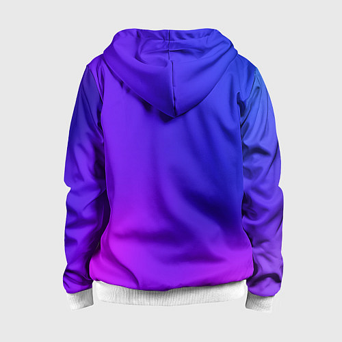 Детская толстовка на молнии Color multicolored gradient / 3D-Белый – фото 2