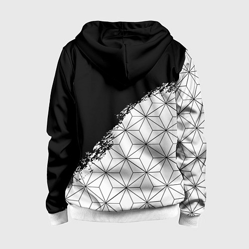 Детская толстовка на молнии Liverpool краски текстура геометрия / 3D-Белый – фото 2