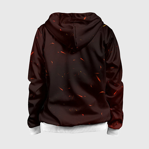 Детская толстовка на молнии Светящаяся лошадь 2026 / 3D-Белый – фото 2