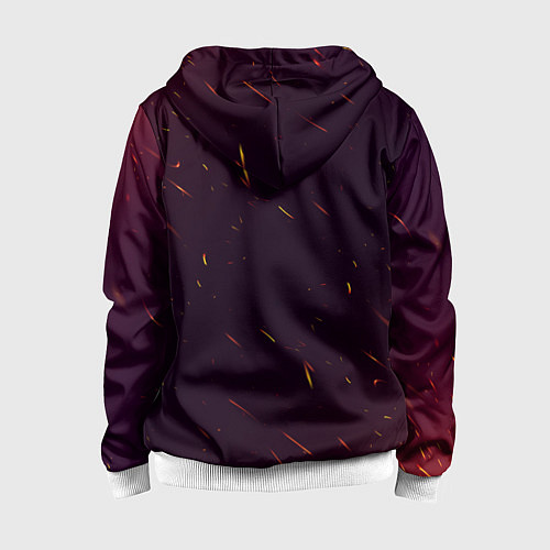 Детская толстовка на молнии Новогодняя мандариновая лошадь 2026 / 3D-Белый – фото 2