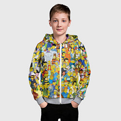 Толстовка на молнии детская Simpsons Stories, цвет: 3D-меланж — фото 2