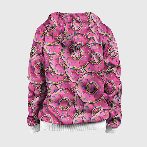 Детская толстовка на молнии Eat me, Homer / 3D-Белый – фото 2