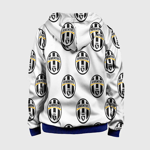 Детская толстовка на молнии Juventus Pattern / 3D-Синий – фото 2