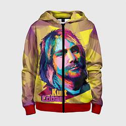 Детская толстовка на молнии Kurt Cobain: Abstraction