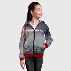 Толстовка на молнии детская Imagine Dragons: Night Visions, цвет: 3D-красный — фото 2