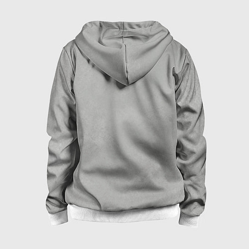 Детская толстовка на молнии Белый котик / 3D-Белый – фото 2