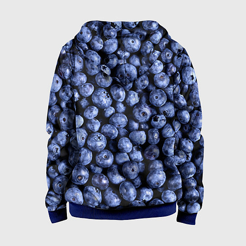 Детская толстовка на молнии Черника / 3D-Синий – фото 2