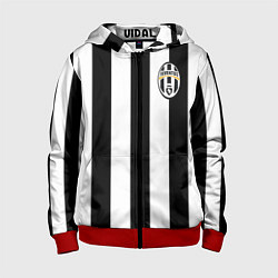 Толстовка на молнии детская Juventus: Vidal, цвет: 3D-красный