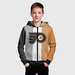 Толстовка на молнии детская Philadelphia Flyers, цвет: 3D-черный — фото 2