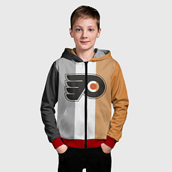 Толстовка на молнии детская Philadelphia Flyers, цвет: 3D-красный — фото 2