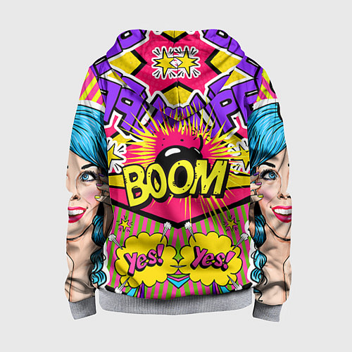 Детская толстовка на молнии Pop art / 3D-Меланж – фото 2