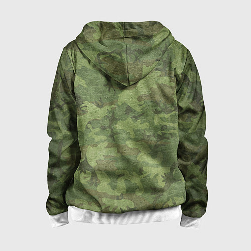 Детская толстовка на молнии Hunting & Fishing / 3D-Белый – фото 2