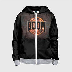 Детская толстовка на молнии DOOM Fire