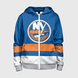 Толстовка на молнии детская New York Islanders, цвет: 3D-меланж