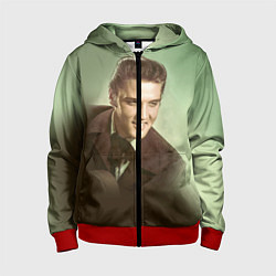 Толстовка на молнии детская Elvis Young, цвет: 3D-красный