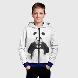 Толстовка на молнии детская Panda Love, цвет: 3D-синий — фото 2
