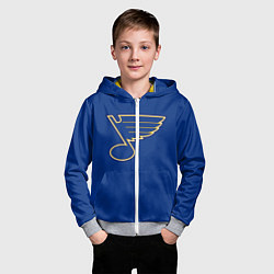 Толстовка на молнии детская St Louis Blues: Tarasenko 91, цвет: 3D-меланж — фото 2