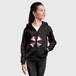Толстовка на молнии детская Umbrella Corporation - 2, цвет: 3D-черный — фото 2