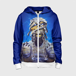 Толстовка на молнии детская Iron Maiden: Mummy, цвет: 3D-белый