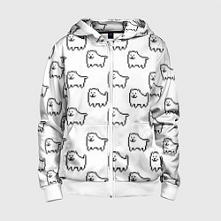 Детская толстовка на молнии Undertale Annoying dog white