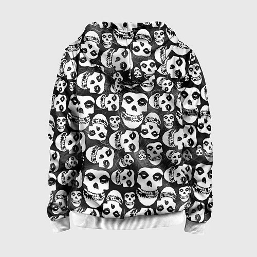 Детская толстовка на молнии Misfits Pattern / 3D-Белый – фото 2