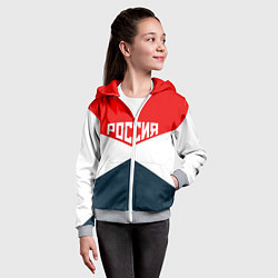 Толстовка на молнии детская Форма России, цвет: 3D-меланж — фото 2
