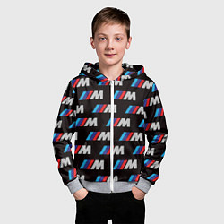 Толстовка на молнии детская BMW M, цвет: 3D-меланж — фото 2