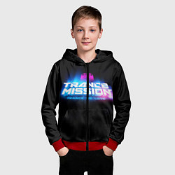 Толстовка на молнии детская Trancemission: Trance we love, цвет: 3D-красный — фото 2