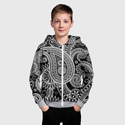 Толстовка на молнии детская Paisley, цвет: 3D-меланж — фото 2