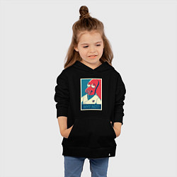 Толстовка детская хлопковая Zoidberg: Why not?, цвет: черный — фото 2