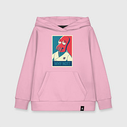 Толстовка детская хлопковая Zoidberg: Why not?, цвет: светло-розовый