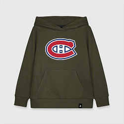 Толстовка детская хлопковая Montreal Canadiens, цвет: хаки