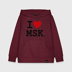 Детская толстовка-худи I love MSK