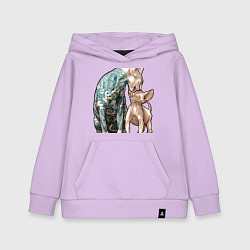 Толстовка детская хлопковая Кошки сфинксы, цвет: лаванда