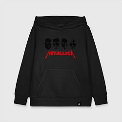 Толстовка детская хлопковая Metallica (Лица), цвет: черный