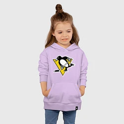 Толстовка детская хлопковая Pittsburgh Penguins, цвет: лаванда — фото 2