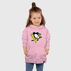 Толстовка детская хлопковая Pittsburgh Penguins, цвет: светло-розовый — фото 2