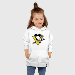 Толстовка детская хлопковая Pittsburgh Penguins, цвет: белый — фото 2