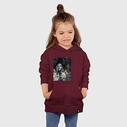 Толстовка детская хлопковая Мейвезер Флойд, цвет: меланж-бордовый — фото 2