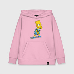 Толстовка детская хлопковая Bad Bart, цвет: светло-розовый