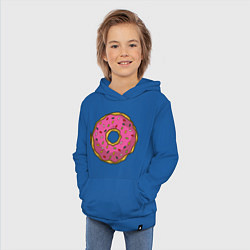 Толстовка детская хлопковая Сладкий пончик, цвет: синий — фото 2