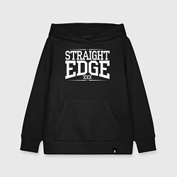 Толстовка детская хлопковая Straight edge xxx, цвет: черный