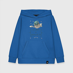 Толстовка детская хлопковая Без кота и жизнь не та, цвет: синий