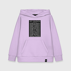 Толстовка детская хлопковая Joy Division: Unknown Pleasures, цвет: лаванда