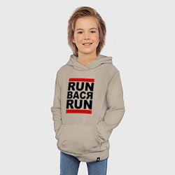 Толстовка детская хлопковая Run Вася Run, цвет: миндальный — фото 2