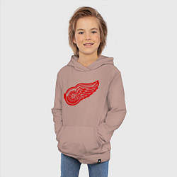 Толстовка детская хлопковая Detroit Red Wings: Pavel Datsyuk, цвет: пыльно-розовый — фото 2